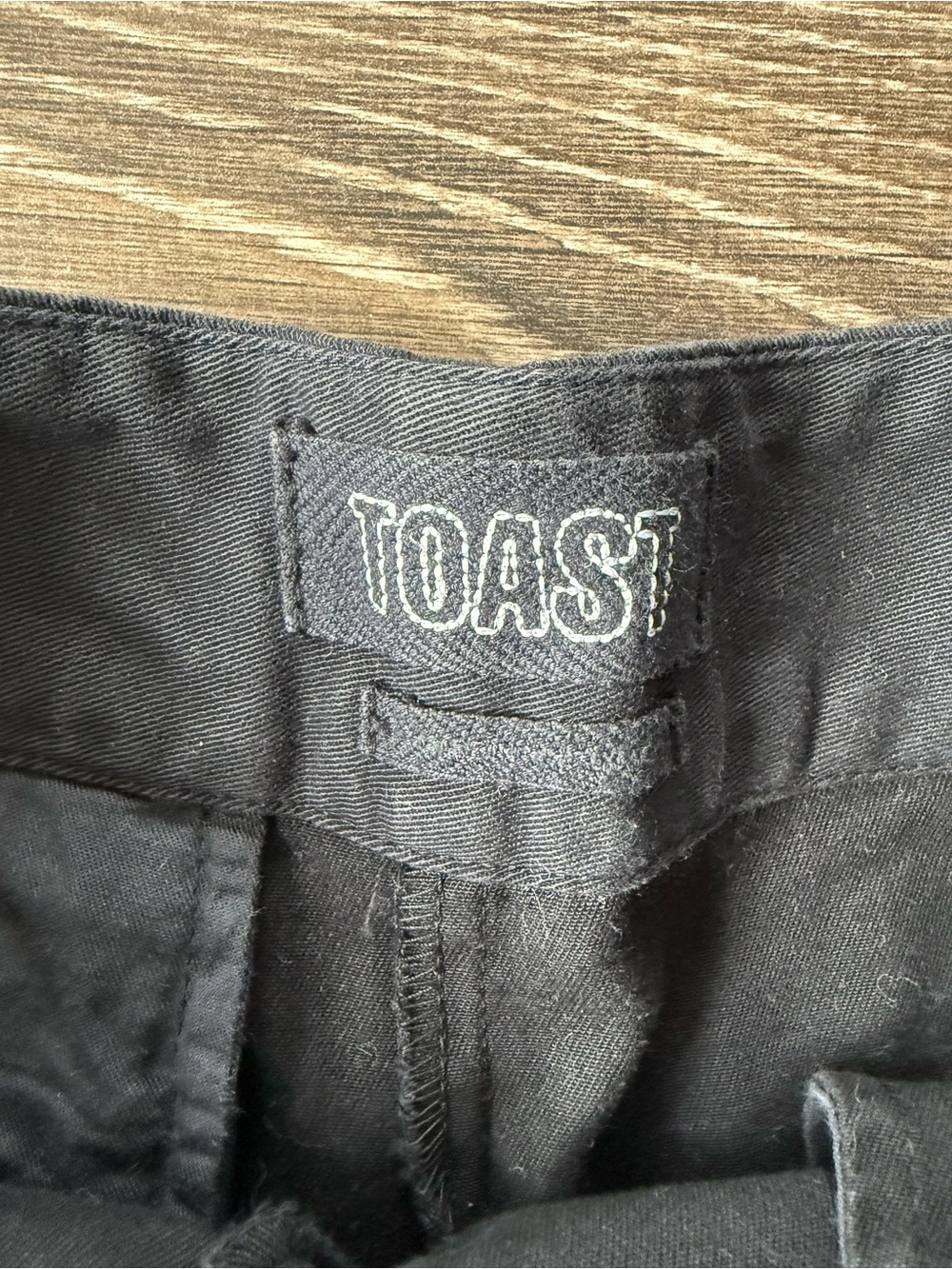 TOAST Annie Organic Denim Side Button Trousers Black Size 6 - Picture 4 of 6